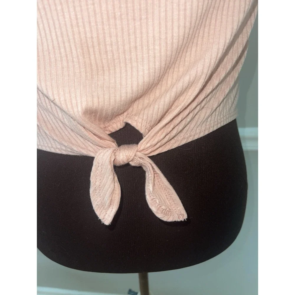 IZ Byer Girl Pink Shirt Tie Bottom Girls Sz‎ S